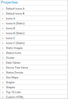 Properties Section in the Map Designer