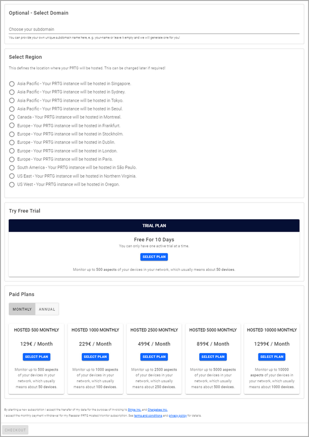 Subscription Setup