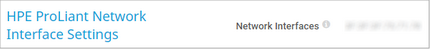 HPE ProLiant Network Interface Settings