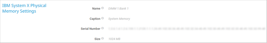 IBM System X Physical Memory Settings